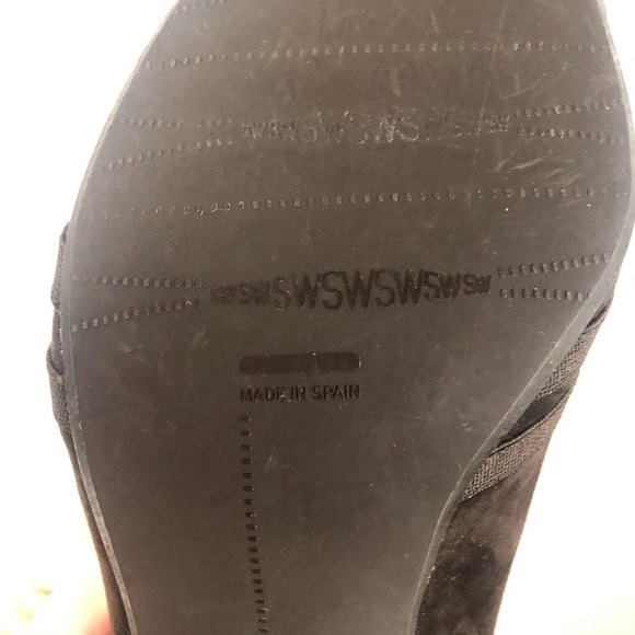 *SOLD* Stuart Weitzman Brown Suede Leather Heels Sz 10 - Picture 8 of 9